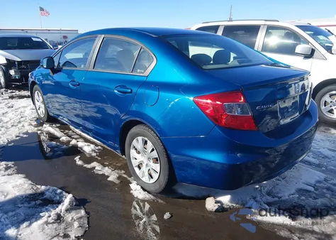 2012 Honda Civic Lx из США, поврежденный, VIN 19XFB2F52CE026579